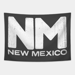 NM New Mexico State Vintage Typography Tapestry