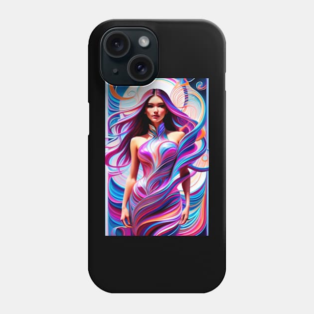 Fashion Abstract Composition Female Model Art Phone Case by joolsd1@gmail.com