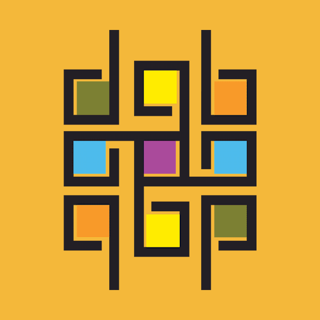 Square decorative color corporate identity design element. by AlviStudio
