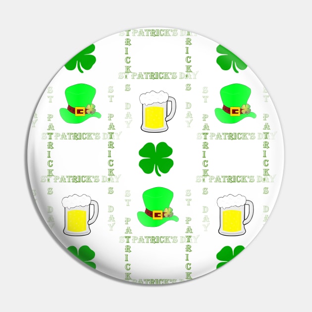 LUCK Of The Irish St Paddys Day Pin by SartorisArt1