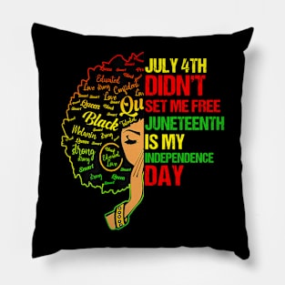 Juneteenth Is My Independence Day Queen Women Black History Pillow