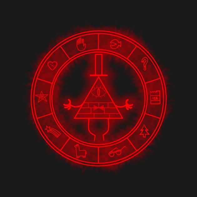 Bill Cipher Symbol Red by Wyrneck