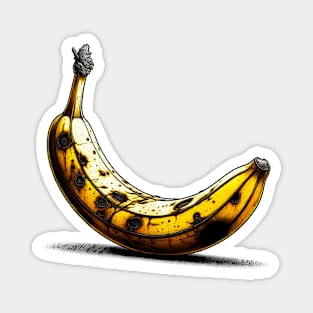 Ripe Banana Pop Art T-Shirt - Vibrant Fruit Graphic Tee Magnet