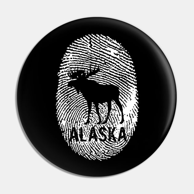 Alaska Moose Fingerprint Pin by giovanniiiii