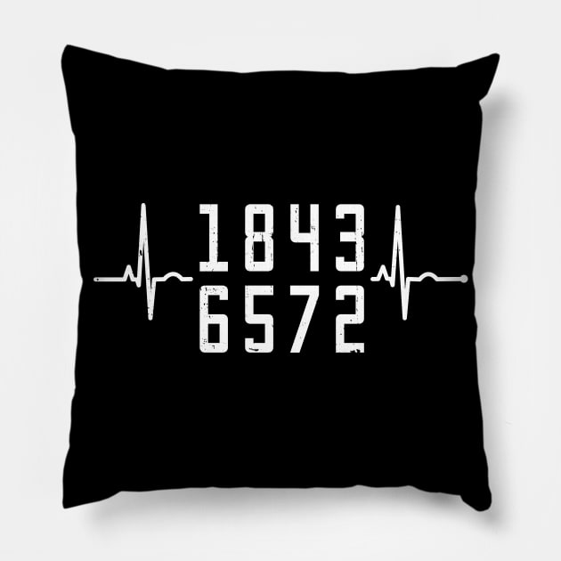 1843 V8 Car Lover Pillow by Made by Popular Demand