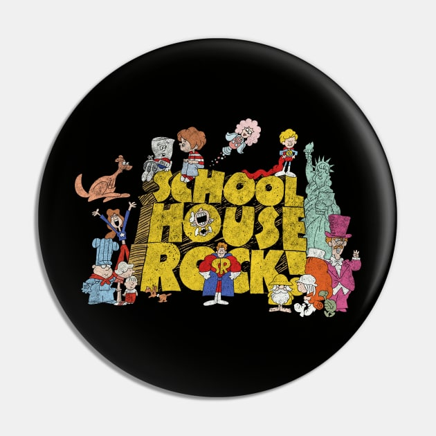 School House Rock - distressed Pin by ThirteenthFloor