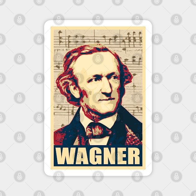 Richard Wagner musical notes Magnet by Nerd_art