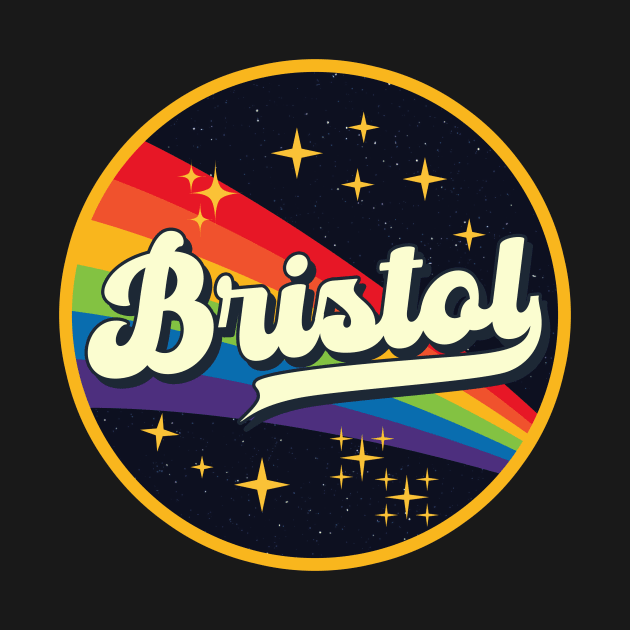 Bristol // Rainbow In Space Vintage Style by LMW Art