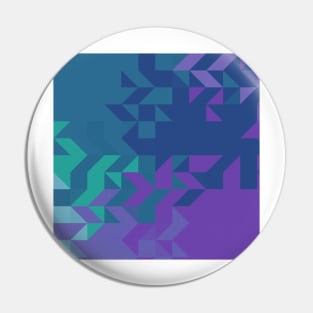 Purple Cubist Pattern Pin