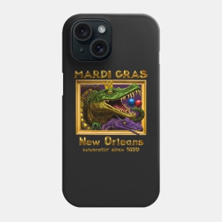 Alligators Celebrating Mardi Gras New Orleans Phone Case