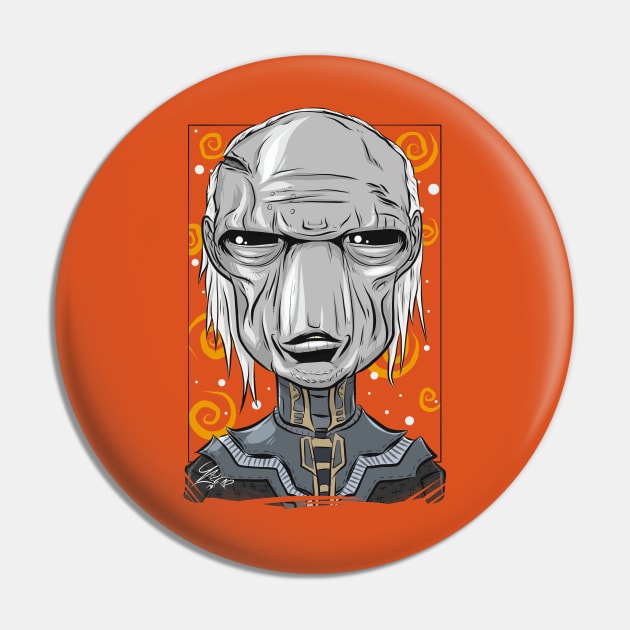 Pop Culture Caricature #2 - Ebony Maw Pin by yazgar