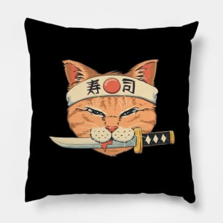 Neko Sushi Catana Pillow