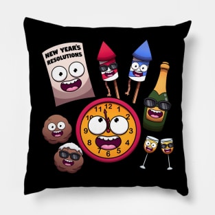 Some Funny New Year Elements Pillow