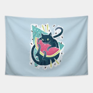 WATERMELON CAT Tapestry