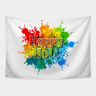 Happy Holi Celebration India Hindu Matching Men Women Kids Tapestry