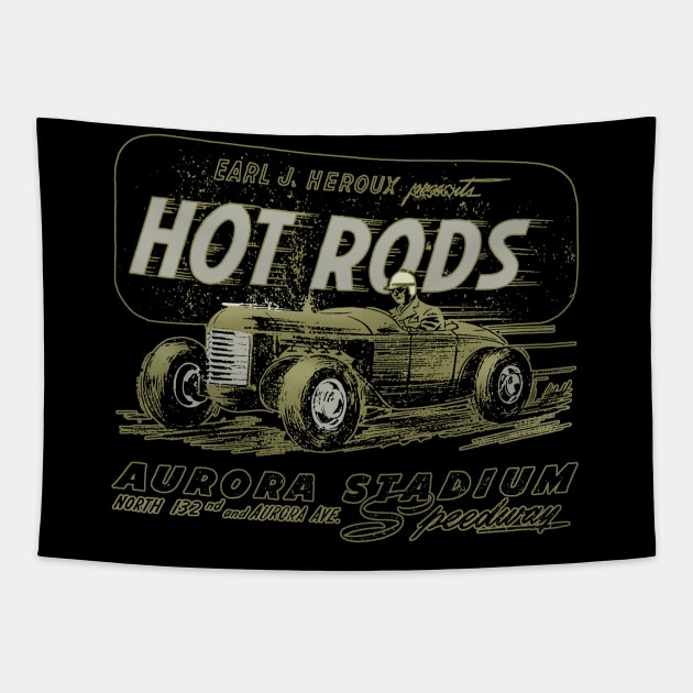 Aurora Hot Rods Tapestry by Midcenturydave