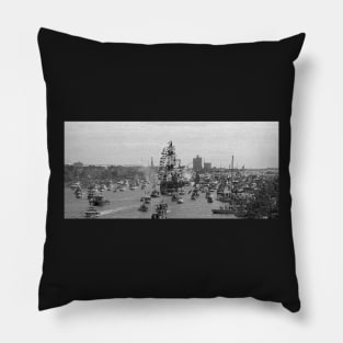 Panoramic pirate invasion Pillow