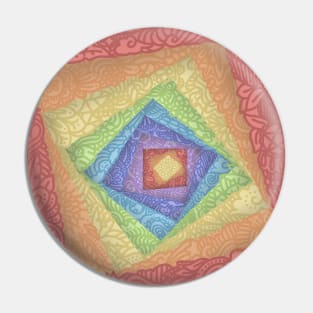 TURNING MANDALA SQUARE Pin