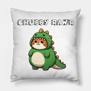 Chubby Dino Cat Pillow