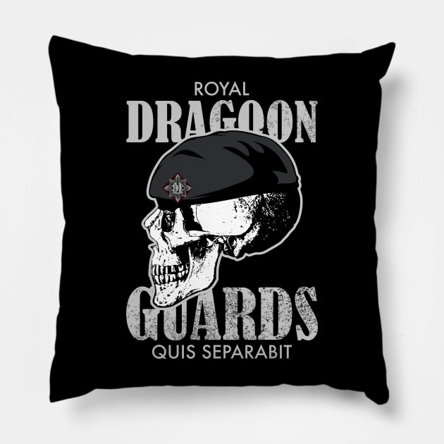 Royal Dragoon Guards (distressed) Pillow by TCP