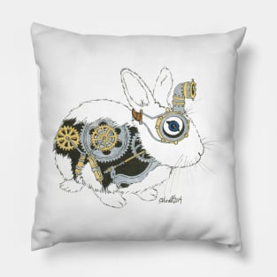 Daily Doodle 33 - Robot - Steampunk Bunny -Elvis Pillow