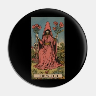 The Witch Tarot Card Art Tee: Mystical Divination Pin
