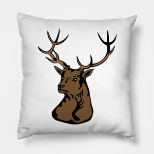 Vintage Buck Head Retro Pillow