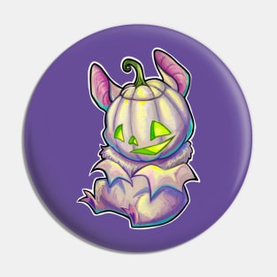 Pastel pumpkin bat Pin