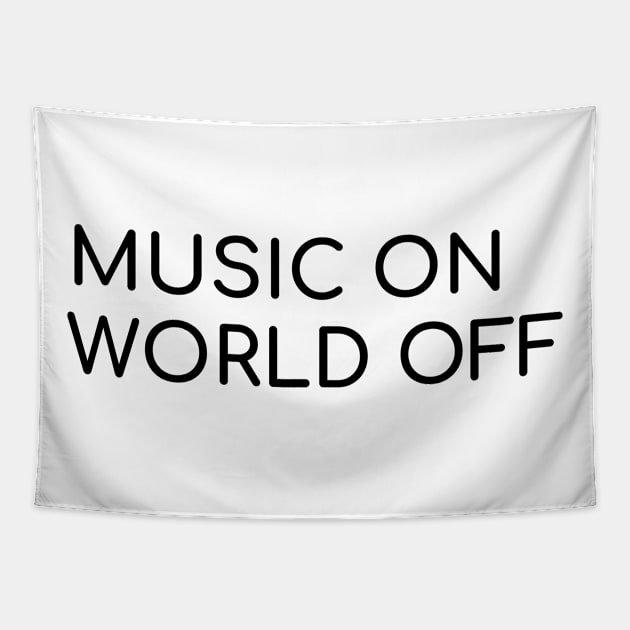 Music On World Off Music Lovers Tapestry by karolynmarie