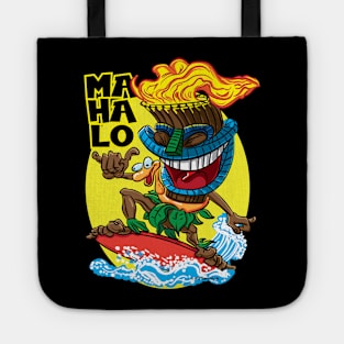 Mahalo Tiki Surfer Tote