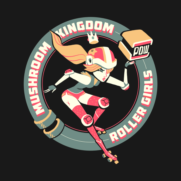 Mushroom Kingdom Roller Girls by glenbrogan