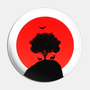 Red Sunset Pin