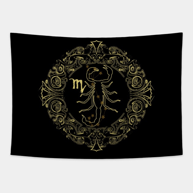 Zodiac Sign Scorpio Tapestry by Mandra