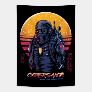 CYBER SANTA Tapestry