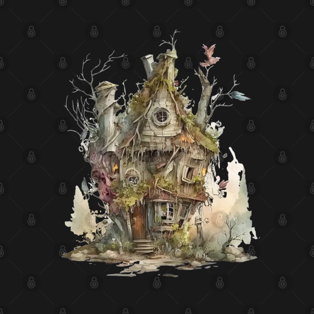 Goblincore house creepy cute house by Mimeographics