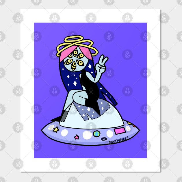 Alien Girl Peace Sign Aliens Posters And Art Prints Teepublic