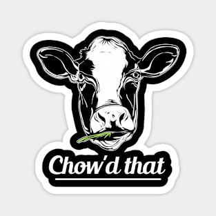 Farmer Cattle Breeding Moo Chow'd that Cow Lover Magnet