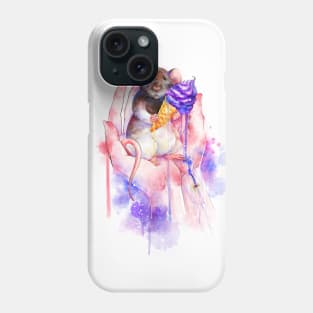 rat with icecream Phone Case