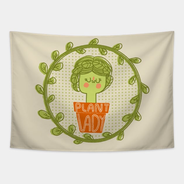 Plant Lady Tapestry by Fluffymafi