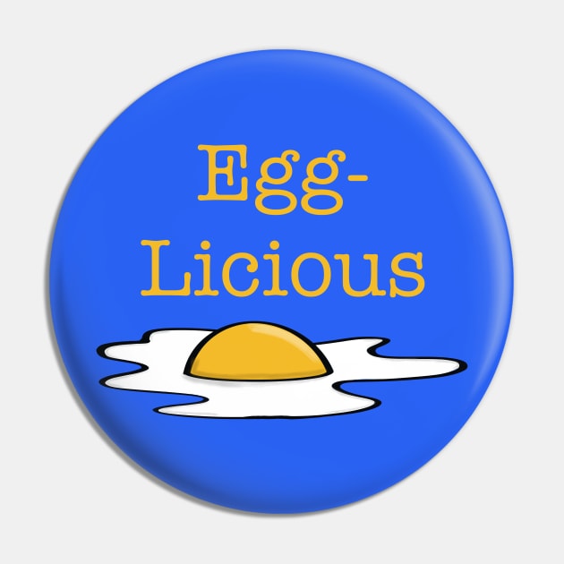 Egglicious Sunny Side Up Egg Pin by vystudio