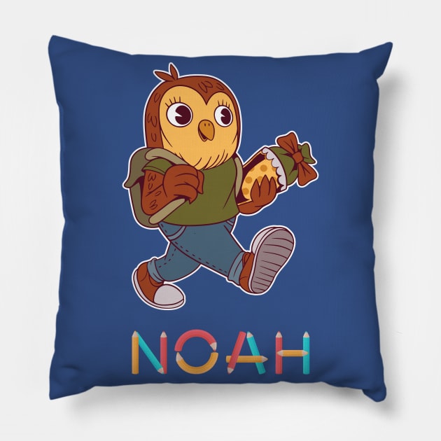 School Enrollment Owl Noah Pillow by DePit DeSign