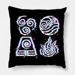 Glitch Bending Icons Pillow