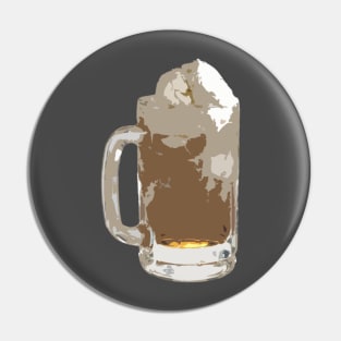 Root Beer Float Cartoon Design Pin