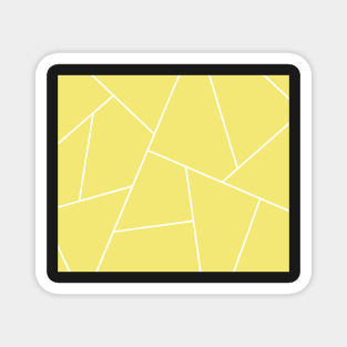 Abstract geometric pattern - gold and white. Magnet