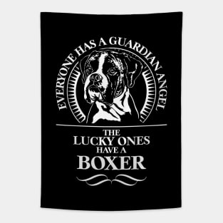 Proud Boxer Dog Guardian Angel dog mom Tapestry