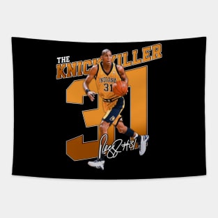 Reggie Miller Choke Sign Basketball Legend Signature Vintage Retro 80s 90s Bootleg Rap Style Tapestry