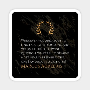 Marcus Aurelius's Guiding Principle: Self-Reflection Before Criticism Magnet