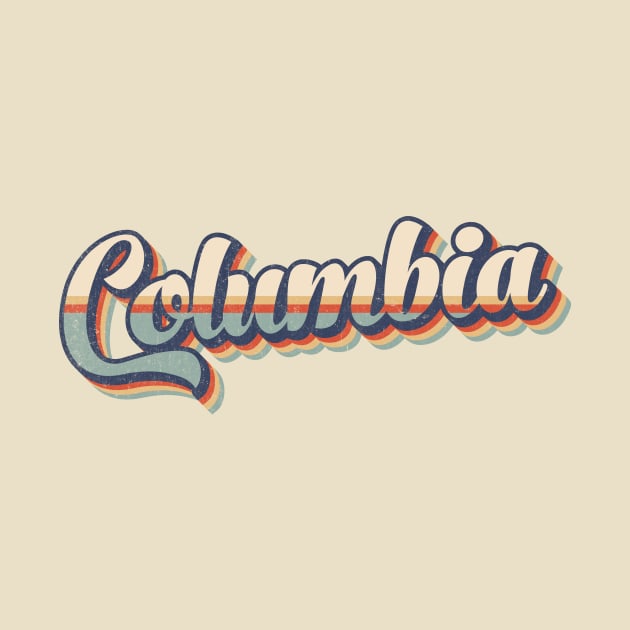 Columbia // Retro Vintage Style by Stacy Peters Art