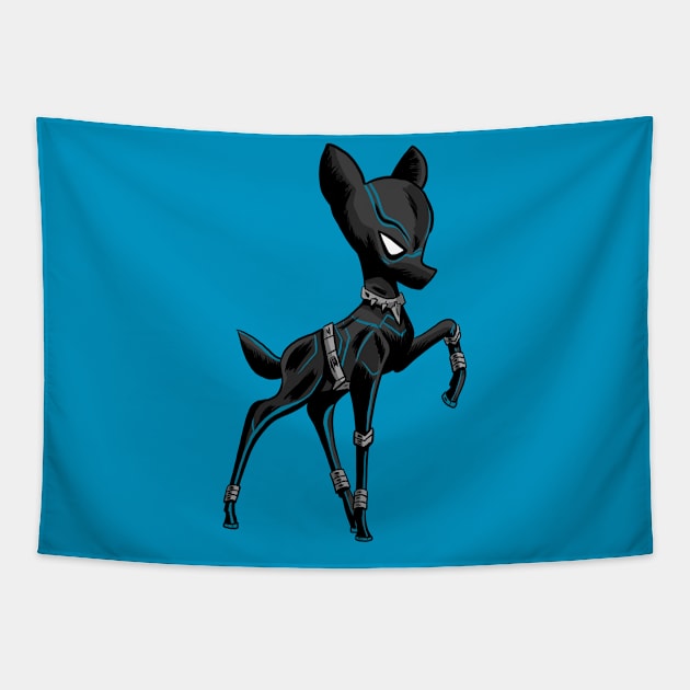 Black Panther Bambi Tapestry by Black Snow Comics