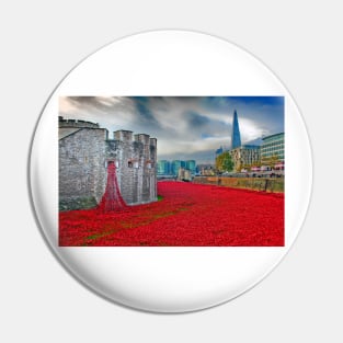 Tower of London Red Poppies England UK Pin